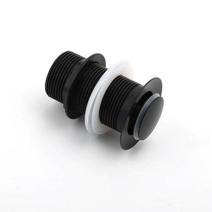 Matt Black Watermark 32mm Pop Up Push Brass Waste Plug No Overflow Basin Drain.