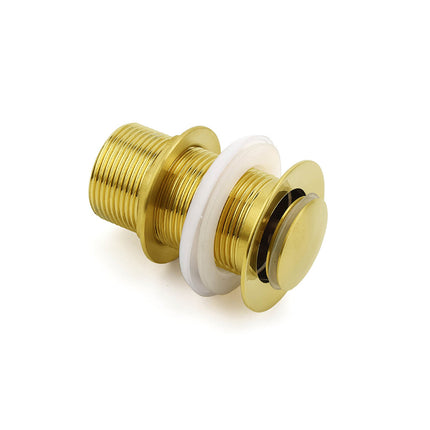 Watermark 32mm Pop Up Push Waste Plug No Overflow Basin Sink Drain Brushed Gold.