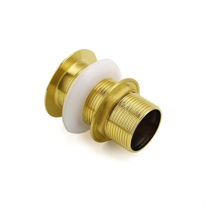 Watermark 32mm Pop Up Push Waste Plug No Overflow Basin Sink Drain Brushed Gold.