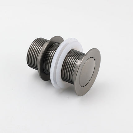 Gun Metal Brass 32mm Push Pop Up Plug Non-Overflow Basin Sink Drain Outlet Waste.