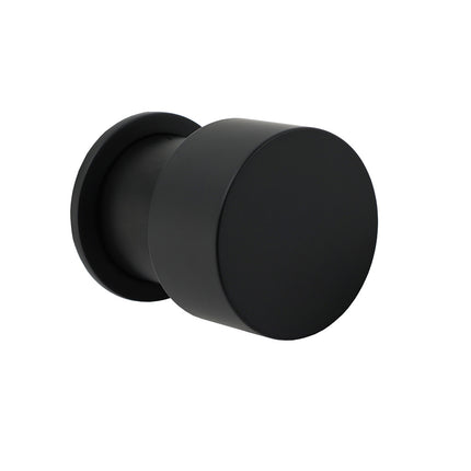 Matt Black Round Knob Concealed Shower Mixer Valve Hot Cold Water Switch Tap Kit.