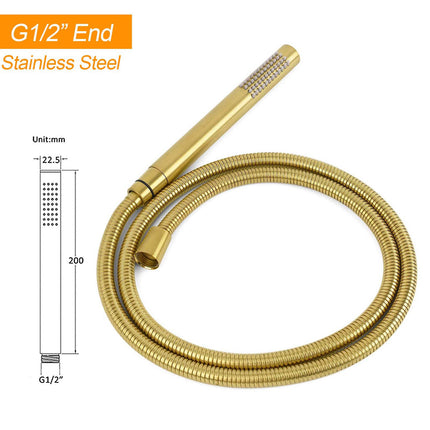 WELS Brushed Gold Twin Shower Handset Combo Set Outdoor Washing 10" Head 316 SUS.