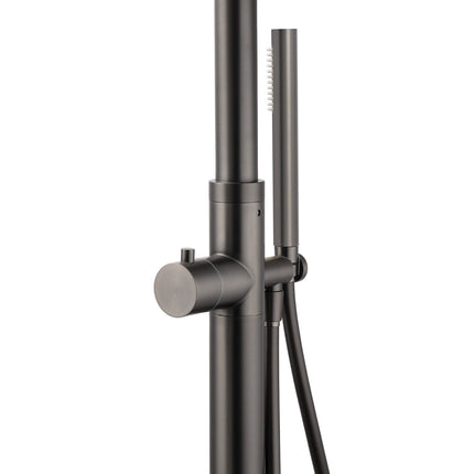 316 SUS WELS Gun Metal Twin Shower Handset Combo Outdoor Bath Rainfall 10" Head.