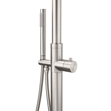 Watermark Brushed Nickel Dual Shower Handset Combo Outdoor Round 10" Head 316SUS.