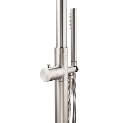 Watermark Brushed Nickel Dual Shower Handset Combo Outdoor Round 10" Head 316SUS.