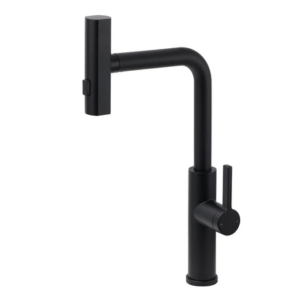 WELS Matte Black 3-Mode Spray Pull Out Kitchen Mixer Sink Laundry Faucet Tapware.