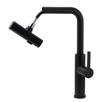 WELS Matte Black 3-Mode Spray Pull Out Kitchen Mixer Sink Laundry Faucet Tapware.