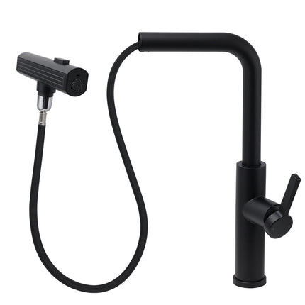 WELS Matte Black 3-Mode Spray Pull Out Kitchen Mixer Sink Laundry Faucet Tapware.