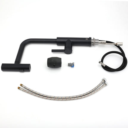 WELS Matte Black 3-Mode Spray Pull Out Kitchen Mixer Sink Laundry Faucet Tapware.