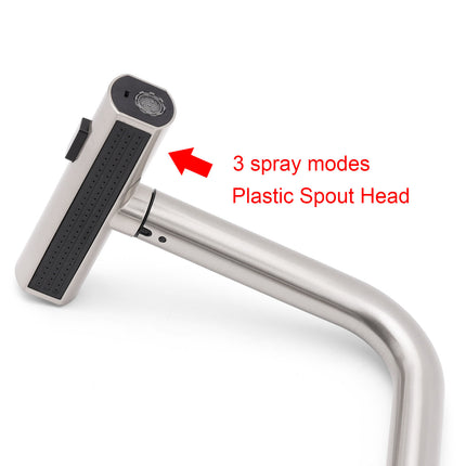 Brushed Nickel 3-Mode Kitchen Mixer Pull Out Down Sink Laundry Faucet Tap WELS.