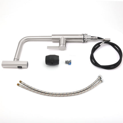 Brushed Nickel 3-Mode Kitchen Mixer Pull Out Down Sink Laundry Faucet Tap WELS.