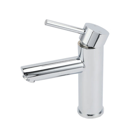 WELS Chrome Short Kitchen Laundry Round Basin Mixer Vanity Sink Faucet Tap Set.