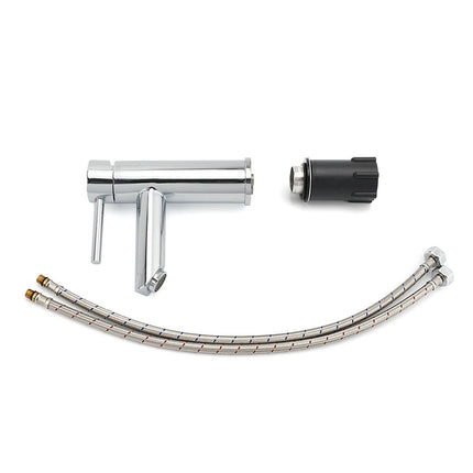 WELS Chrome Short Kitchen Laundry Round Basin Mixer Vanity Sink Faucet Tap Set.