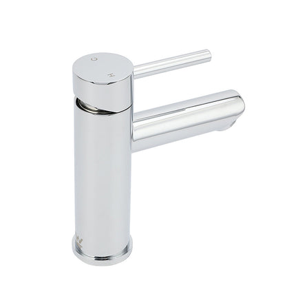 WELS Chrome Short Kitchen Laundry Round Basin Mixer Vanity Sink Faucet Tap Set.