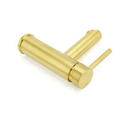 Brushed Gold 7.5L/min Kitchen Laundry Round Basin Mixer Vanity Sink Faucet Tap.