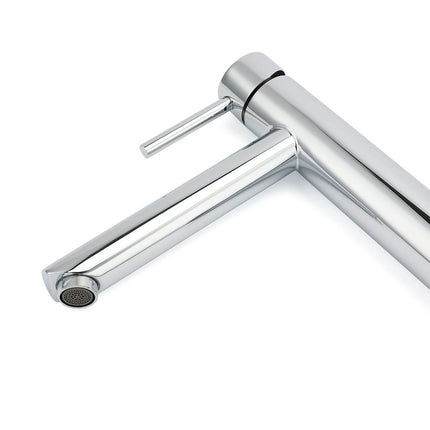 WELS 7.5L/m Round Tall Laundry Basin Mixer Vanity Sink Faucet Tap Polish Chrome.
