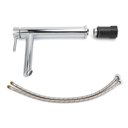 WELS 7.5L/m Round Tall Laundry Basin Mixer Vanity Sink Faucet Tap Polish Chrome.