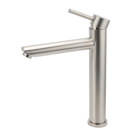 WELS Bathroom Laundry Round Basin Mixer Vanity Sink Faucet Tap Silver Brushed.