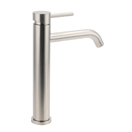 WELS Bathroom Laundry Round Basin Mixer Vanity Sink Faucet Tap Silver Brushed.