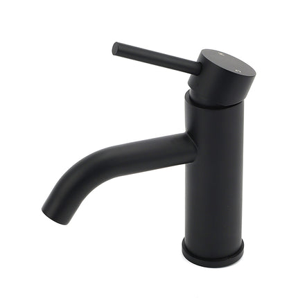 WELS Kitchen Laundry Round Standard Basin Mixer Vanity Sink Faucet Tap Black Set.