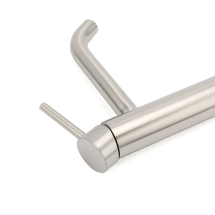 Brushed Nickel Tall Kitchen Laundry Basin Mixer Vanity Curve Sink Faucet Tap Set.
