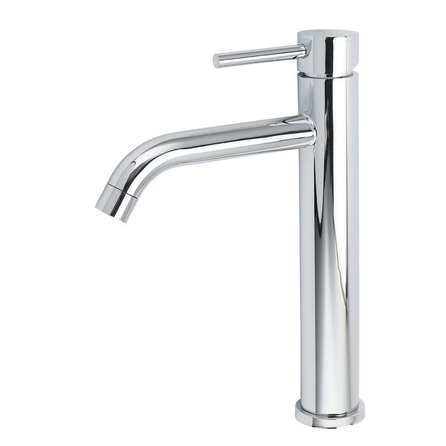 WELS Chrome Tall Basin Kitchen Laundry Mixer Vanity Sink Faucet Tap Curve Outlet.