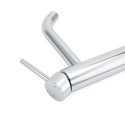 WELS Chrome Tall Basin Kitchen Laundry Mixer Vanity Sink Faucet Tap Curve Outlet.