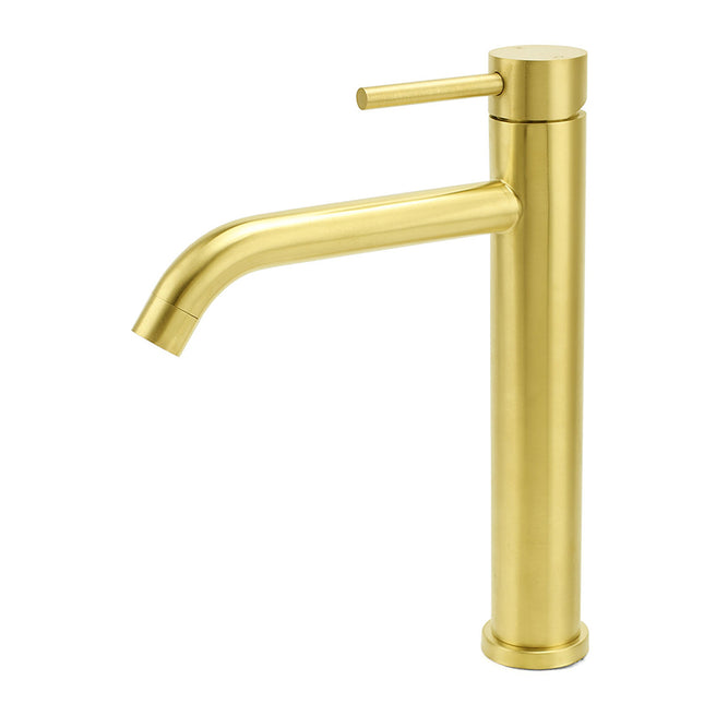 WELS Brushed Gold Tall Kitchen Laundry Basin Mixer Vanity Sink Faucet Tap Bath.