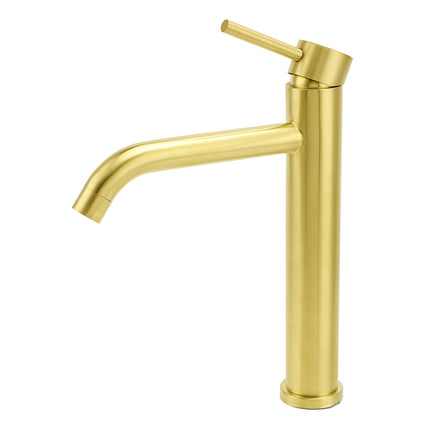 WELS Brushed Gold Tall Kitchen Laundry Basin Mixer Vanity Sink Faucet Tap Bath.