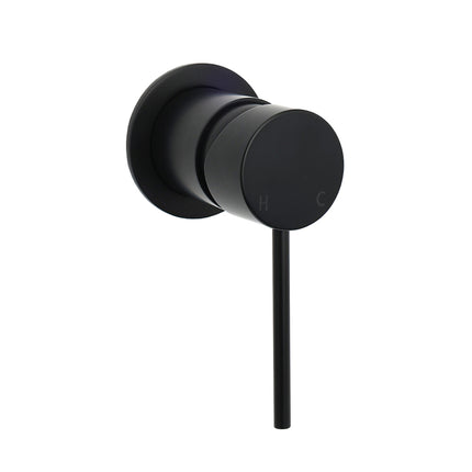 Watermark Matt Black Round Bath Shower Mixer Valve Hot Cold Water Tap Small Face.