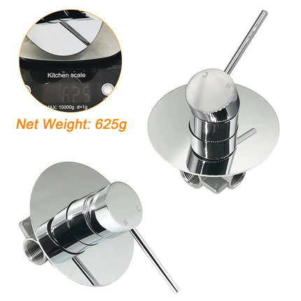 Watermark Round Pin Lever Hot Cold Water Mixer Bathroom Shower Tap Valve Chrome.