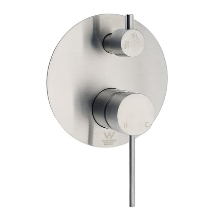 AU Round Stainless Steel Shower Mixer Diverter Brushed Nickel For Bathroom Sets.
