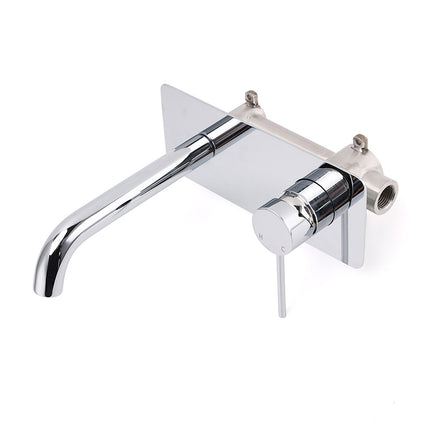 WELS Chrome Round Wall Mounted Basin Vanity Mixer Bath Tub Bubble Faucet Spout.
