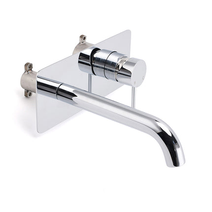 WELS Chrome Round Wall Mounted Basin Vanity Mixer Bath Tub Bubble Faucet Spout.