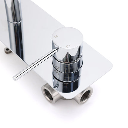 WELS Chrome Round Wall Mounted Basin Vanity Mixer Bath Tub Bubble Faucet Spout.