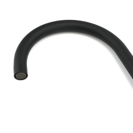 WELS Black Kitchen Sink Mixer Laundry Faucet Tapware 360° Swivel Gooseneck Spout.