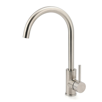 WELS Kitchen Laundry Swivel Sink Mixer Faucet Tap Spout Stainless Steel Brushed.