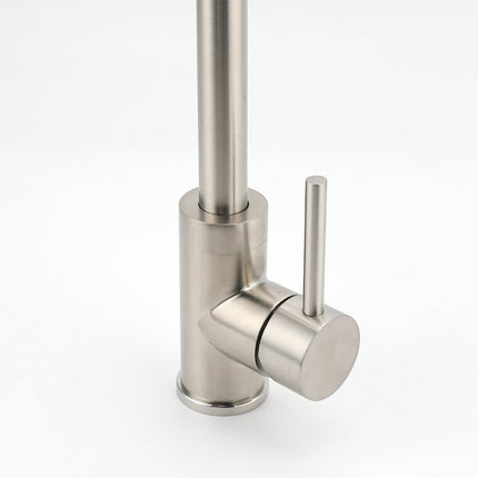 WELS Kitchen Laundry Swivel Sink Mixer Faucet Tap Spout Stainless Steel Brushed.