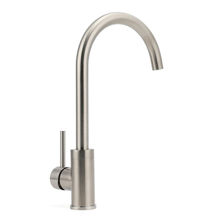 WELS Kitchen Laundry Swivel Sink Mixer Faucet Tap Spout Stainless Steel Brushed.