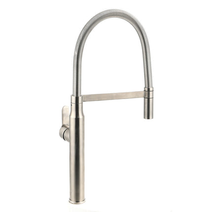 Brushed Nickel Kitchen Sink Basin Mixer 360 Swivel Faucet Tap Pull Out Spout SUS.