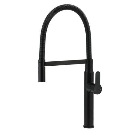 Matt Black Kitchen Sink Basin Mixer 360º Swivel Faucet Tap Pull Out Spout WELS.