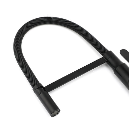 Matt Black Kitchen Sink Basin Mixer 360º Swivel Faucet Tap Pull Out Spout WELS.