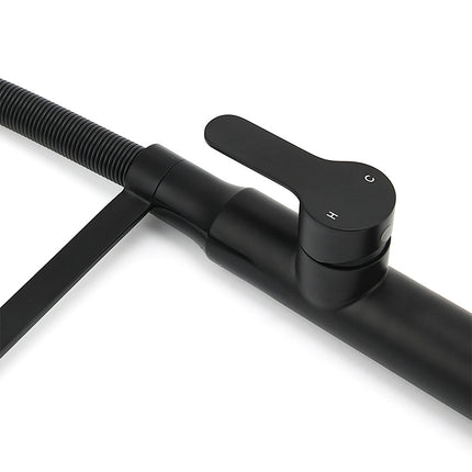 Matt Black Kitchen Sink Basin Mixer 360º Swivel Faucet Tap Pull Out Spout WELS.