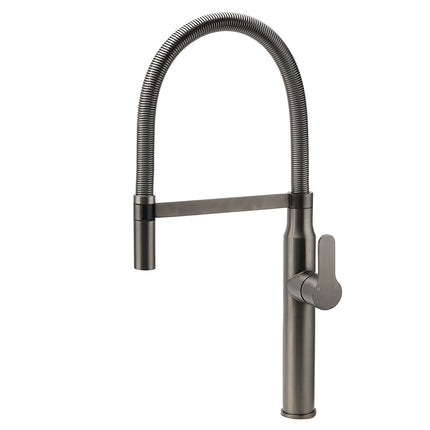 WELS Gun Metal Stainless Steel Pull Out Swivel Kitchen Mixer Sink Tap Spout Faucet.