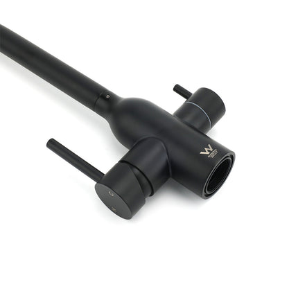 Matt Black 3 Ways Kitchen Mixer Tap Pury Water Sink Faucet 360 Swivel Spout Outlet.