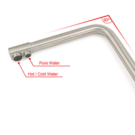 WELS 3 Function Kitchen Sink 360° Swivel Mixer Tap Clean Pure Drink Water Faucet.