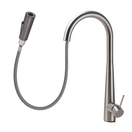 WELS Gun Metal Pull Out 2 Modes Spray Spout Kitchen Sink Tap Basin Faucet Mixer.
