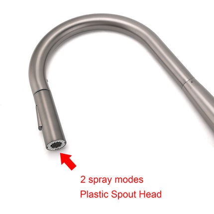 WELS Gun Metal Pull Out 2 Modes Spray Spout Kitchen Sink Tap Basin Faucet Mixer.