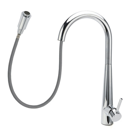 WELS Chrome Pull Out Kitchen Sink Tap Round Basin Mixer Faucet Flexible Spout.