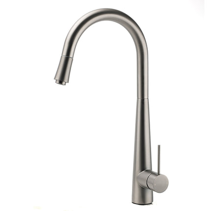 WELS Gun Metal Grey Pull Out Kitchen Sink Tap Basin Mixer Faucet Flexible Spout.